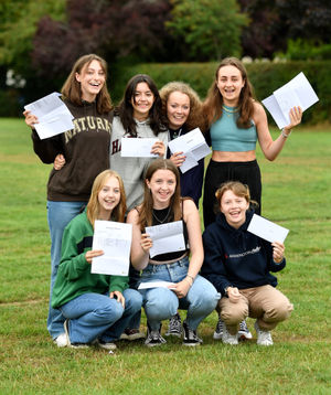Pupils celebrate their GCSE results at Shrewsbury Academy