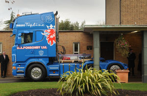 The truck which delivered Mr. Clayton's coffin to Bushbury Crematorium