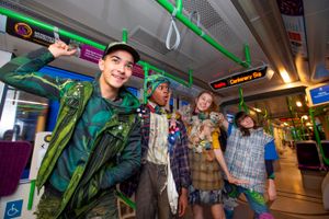 The REP's cast of Peter Pan board WMMetro. Pictures by: John James