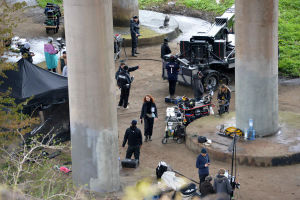 Filming at the Tame Parkway in Wednesbury