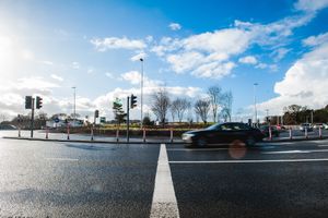 The new Preston island, near Shrewsbury, which was completed in 2015