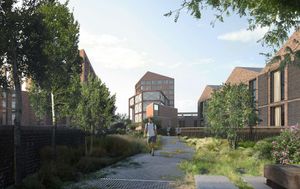 A visualisation of what Viaduct Park in Digbeth could look like. Taken from design and access statement prepared by Studio Egret West on behalf of Oval Real Estate