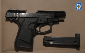 Three different guns were found inside the flat. Photo: West Midlands Police