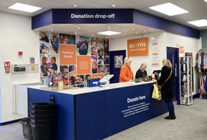 A donation drop-off point at Acorns.