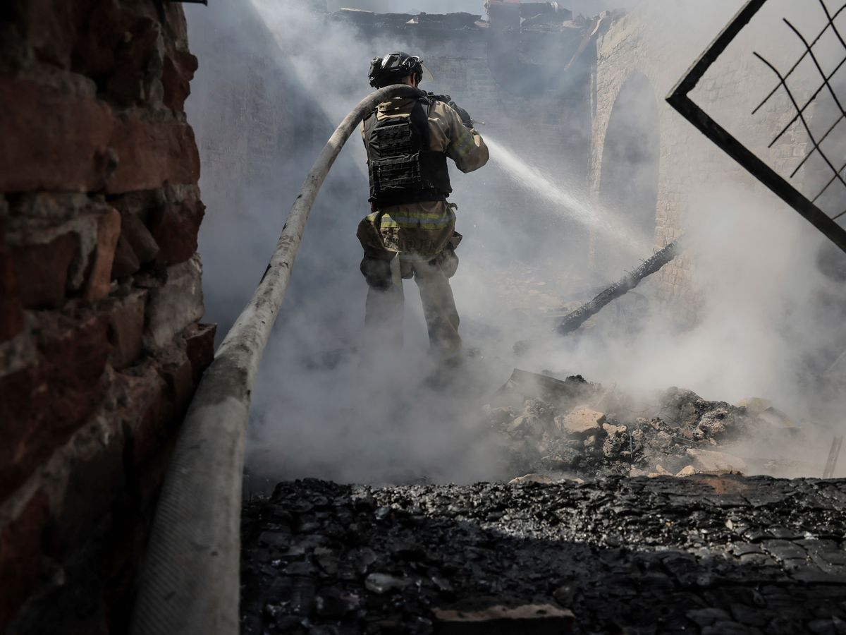 Ukrainian drone attack sparks massive fire at Russian oil depot