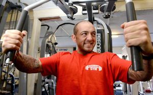 John Dixon prepares for the charity fundraising body building show