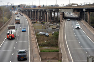 The M5 as it meets the M6 at Junction 8