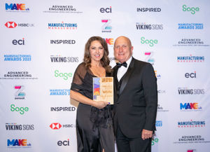 Bowers & Jones managing director Jane Sommerville with Make UK CEO Stephen Phipson CBE