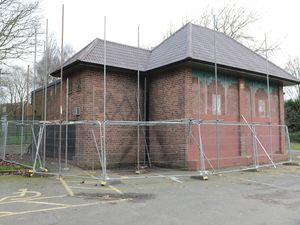 Supporting image for story: Scaffolding up at park building hit by arson attack