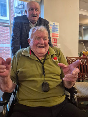 Eric Lucas celebrating his birthday with his son, Geoff