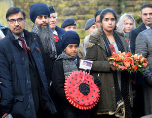 People gathered for the Remembrance Sunday service in Wolverhampton