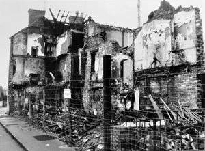 The derelict site in December 1973.