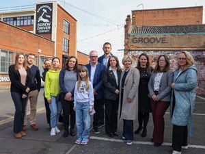 West Midlands Mayor Richard Parker and Ukrainian families. PIC: Richard Parker