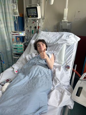 The brave 16-year-old underwent life-saving surgery