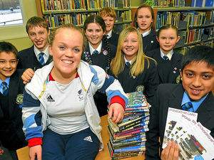 Supporting image for story: Swimming champ Ellie Simmonds returns to Aldridge School to celebrate pupils' success