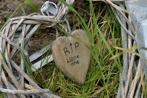Tributes remain near the canal where the baby boy was found