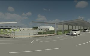 An artists' impression of the new Household Waste and Recycling Centre (HWRC) on Middlemore Lane, Aldridge. Photo: Walsall Council