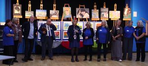 Suzanne Edwards (centre) speaks at the VIP event