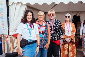 Staff at the Hope House stall at the Shrewsbury Folk Festival. Picture: Richard Hammerton