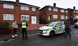The scene in Barncroft Road, Oldbury