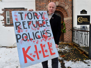 Supporting image for story: Dudley MP hits out at 'brain-dead' vandals who left placard near his office