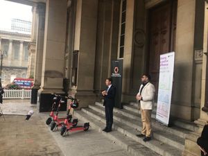 West Midlands Mayor Andy Street was at the launch outside Birmingham City Council House