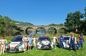 The competition winners along with Mr Nicky Grist (blue shirt on the left) and Councillor Mark Hammond on the banks of the River Wye in Builth Wells

 