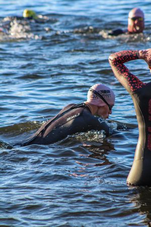 Tom in swimming action 