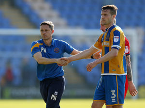 Paul Hurst and Walsall boss Mat Sadler during their time together at Shrewsbury. (AMA)