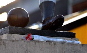 A flower left by a family relative