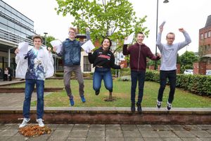Dudley College students jump for joy