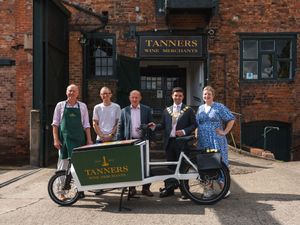 Staff at Tanners were joined by Shrewsbury's Mayor, Councillor Alex Wagner to receive the Riese & Müller eCargo Bike, which has been supplied by Dave Mellor Cycles.