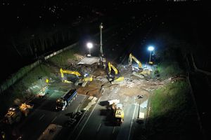 The bridge is demolished. Picture: Highways England