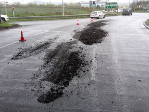 Supporting image for story: Delays as M5 slip road closed due to spillage
