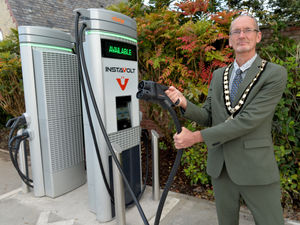 Supporting image for story: Electric reception as charging points officially opened in Oswestry
