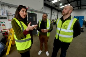 Ben Slater with Clare Bottle from UKWA and Raj Sharma