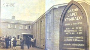 The Saron Chapel, a Welsh speaking church in Wolverhampton, at its opening service in 1968.