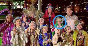 Ben, circled, appearing with cast members in festive Hollywood flick Nativity 3.