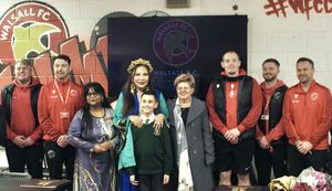 Walsall F.C. Foundation and We Care For Humanity representatives. Photo Credit: Kieran Jones