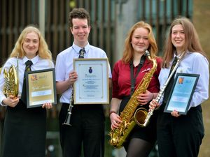 Supporting image for story: School band celebrates High Sheriff's recognition and national success