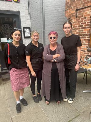 Jo Brand and her daughter, Maisie visited the Old Bakehouse restaurant in Ludlow on Sunday