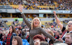 Fans enjoy the gig as Sir Rod Stewart performs at Molineux. Picture: Tim Thursfield