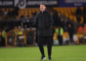 A delighted Rob Edwards after his side's win (Photo by Carl Recine/Getty Images)