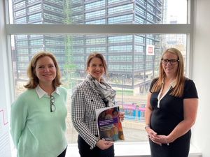 WMCA chief executive Laura Shoaf, Transport Minister Trudy Harrison and TfWM executive director Anne Shaw
