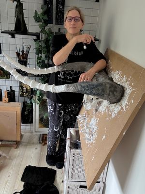 Work in progress on one of Claire's commission pieces.