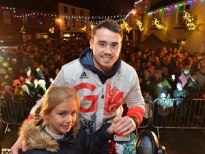 Supporting image for story: Olympic gymnast Kristian Thomas joins in festive fun as Midland towns and villages are lit up