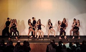 Wolgarston BTEC Dance students opening the show with their performance from the musical Chicago