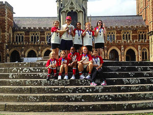 Supporting image for story: Cup-winning team for Milking Bank School