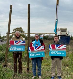 Reform UK candidates in Market Drayton reported a theft of their banners along the A53. 