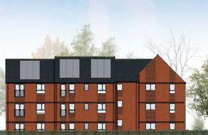 Architect’s image of the proposed flats for land off off Russell Street, Graiseley.